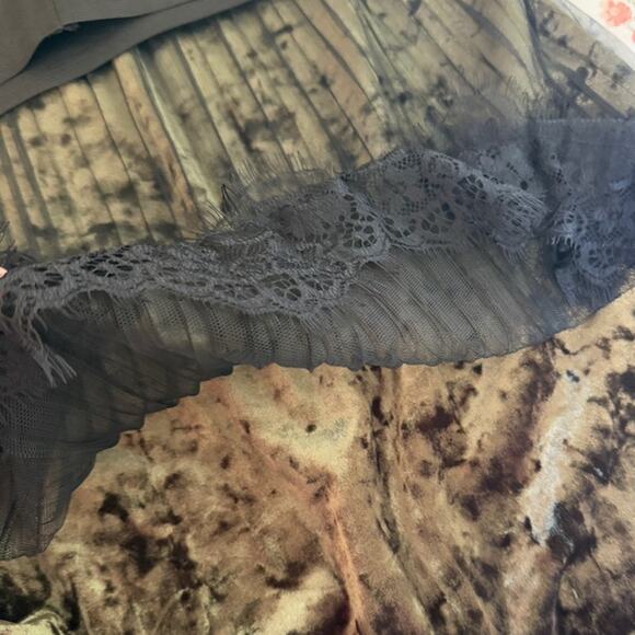 Womens Dark Fairy Grunge Skirt Size M Fairy Mesh Velvet Whimsigoth Gobolincore - Picture 14 of 15